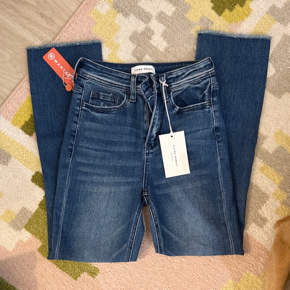 Flying Monkey Women's Straight Leg Blue Jeans brand new